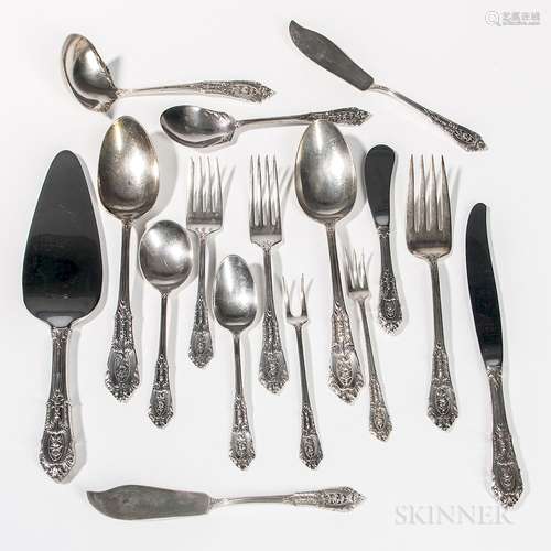 Wallace Rose Point Sterling Silver Flatware Service