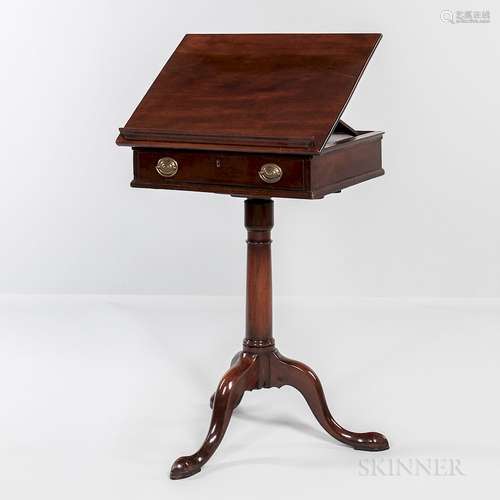 George III Mahogany Revolving Reading Stand