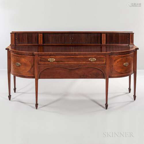 Georgian Mahogany and Mahogany- and Tulipwood-veneered Sideboard