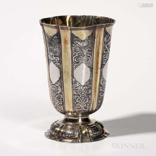 Parcel-gilt Tulip-form Beaker