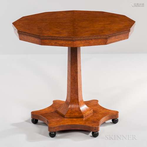 Biedermeier-style Birch-veneered Center Table