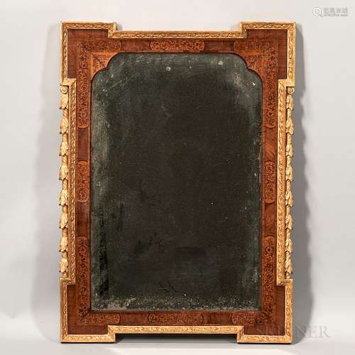 Continental Inlaid Parcel-gilt Mirror