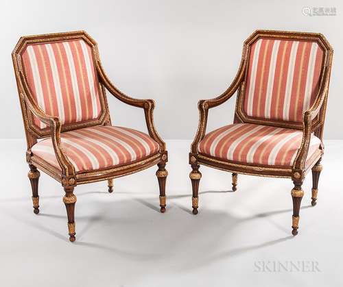 Pair of Louis XVI-style Fauteuil