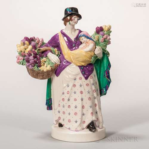Charles Vyse Pottery Figure The Tulip Woman
