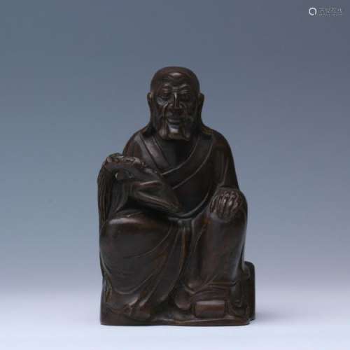 An old bronze Daoist immortal figure