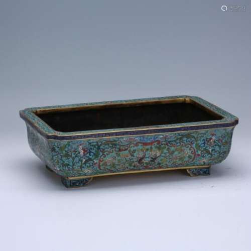 19/20th C. cloisonne footed planter