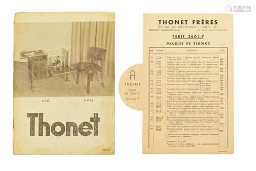 THONET ORIGINALVERKAUFSKATALOG 3602/7 (FEBRUAR/JULI 1936), MIT PREISLISTE. Papier. Sprache: