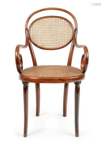 KINDERFAUTEUIL NR.11. Gebrüder Thonet. Wien. Um 1860. Entwurf Gebrüder Thonet. Buchenholz, massiv