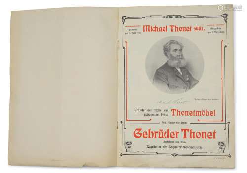 THONET ORIGINALVERKAUFSKATALOG VON 1905. Papier. Sprache: Deutsch. Seiten insgesamt: 58. 37x27cm.