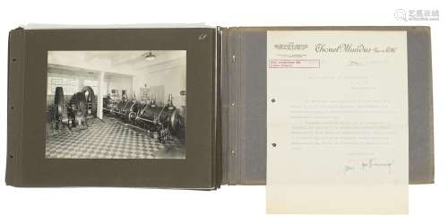 PHOTOALBUM 1929. Bestehend aus 50 Originalphotographien aus dem Jahr 1929 aus der Fabrik Bistritz,