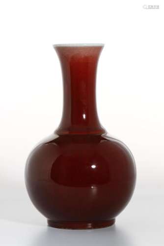 Chinese Oxblood Glazed Bottle Vase