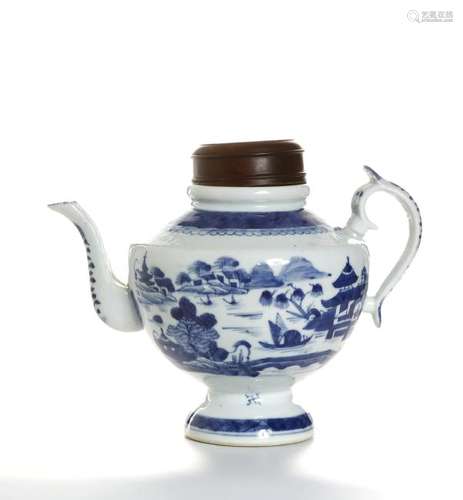 Chinese Blue and White Teapot