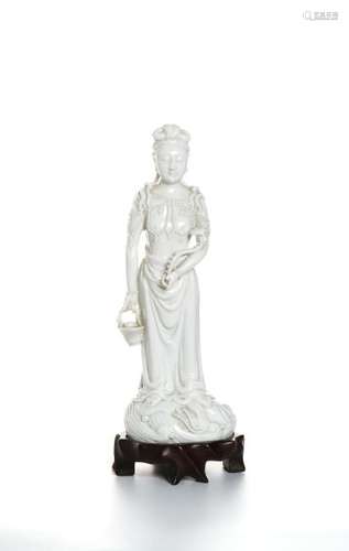 Chinese Dehua White-Glazed Figure of Guanyin