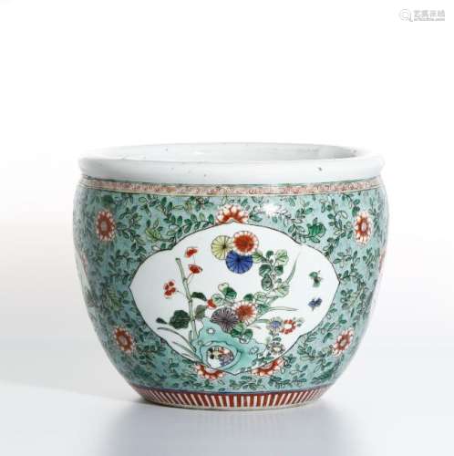 Chinese Famille Verte 'Floral' Jar