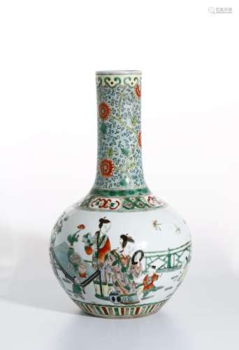 Chinese Famille Rose Vase with Ladies and Children