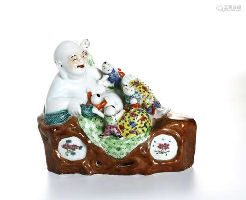 Chinese Famille Rose Figure of Budai