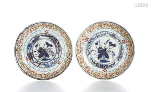Pair of Chinese Blue and White Dishes
