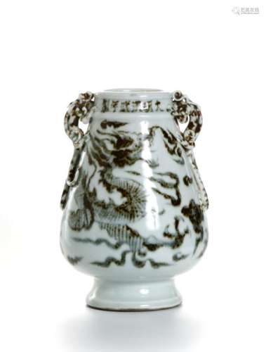 Chinese Blue and White Dragon Jar
