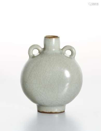 Rare Chinese Lungchuan Celadon Guan-Type Moonflask