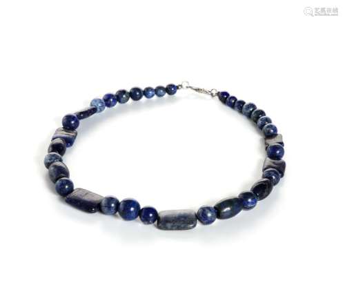 Chinese Lapis Lazuli Beaded Necklace