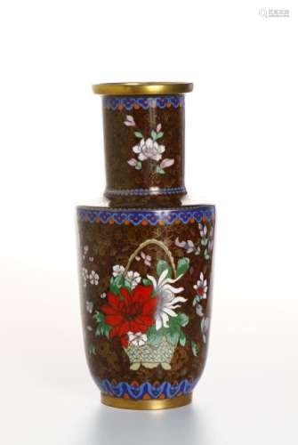 Chinese Cloisonne Rouleau Vase and Ewer