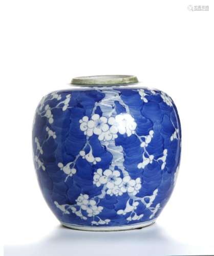 Chinese Blue and White 'Prunus' Ginger Jar