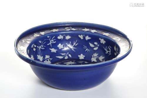 Chinese Blue Glazed Basin