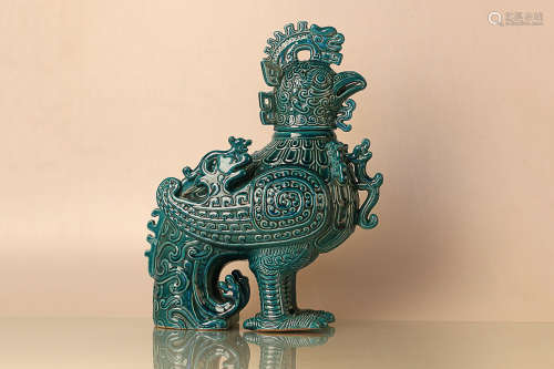 17-19TH CENTURY, A PHOENIX PATTERN BIONIC PORCELAIN VASE, QING DYNASTY