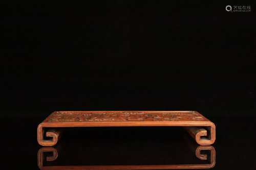 18-19TH CENTURY, A STORY DESIGN BAMBOO INK HOLDER, LATE QING DYNASTY