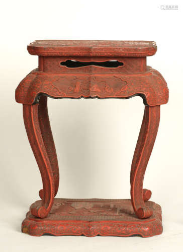 17-19TH CENTURY, A STORY DESIGN LACQUERWARE CHAIR, QING DYNASTY