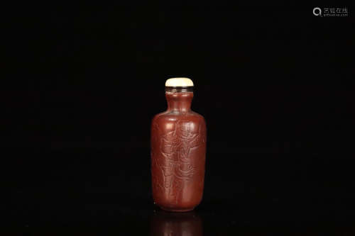 18-19TH CENTURY, A STORY DESIGN SNUFF BOTTLE, LATE QING DYNASTY