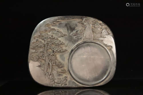 18-19TH CENTURY, A LANDSCAPE DESIGN DUAN INKSTONE, LATE QING DYNASTY