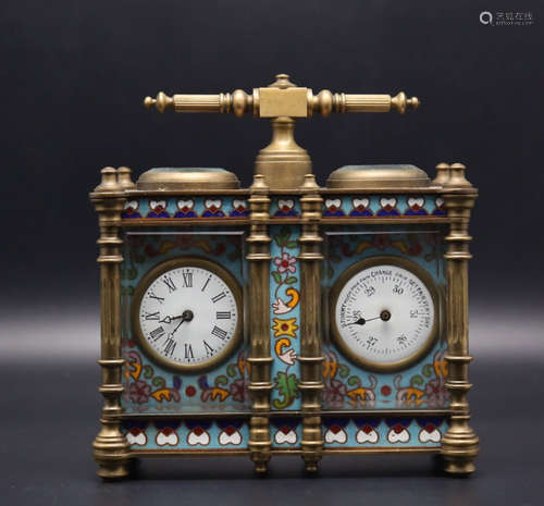 A CLOISONNE BRACKET CLOCK