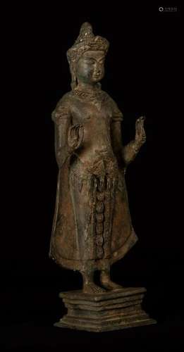 18th Century Chinese Bronze Abhaya Protection Buddha