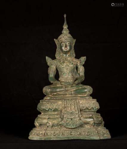 Early 20th Century Rattanakosin Meditation Buddha