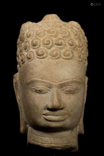 7th Century Style Khmer Buddha Head