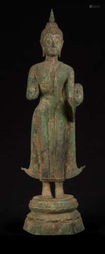 18th Century Laos Bronze Double Abhaya Protection