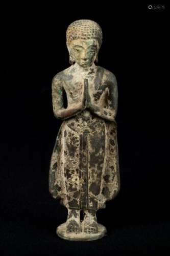 19th Century Antique Thai Dvaravati Devotee Disciple of
