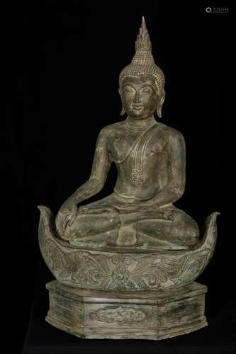 19th Century Sukhothai Enlightenment Buddha in Boat