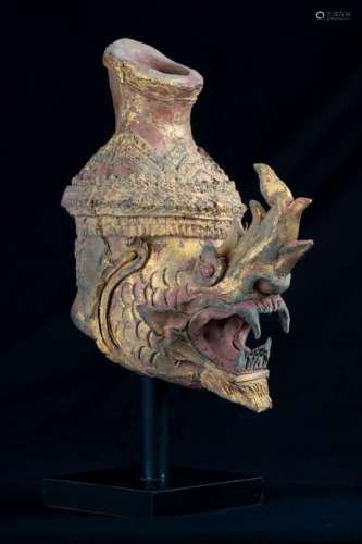 19th Century Clay Dragon Head