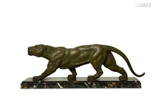 D.H. CHIPARUS, A PATINATED SPELTER MODEL OF A STALKING PANTHER.