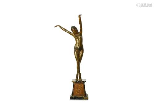 AFTER D.H. CHIPARUS, A FRENCH ART DECO PATINATED AND COLD-PAINTED BRONZE MODEL OF AN EGYPTIAN DANCER
