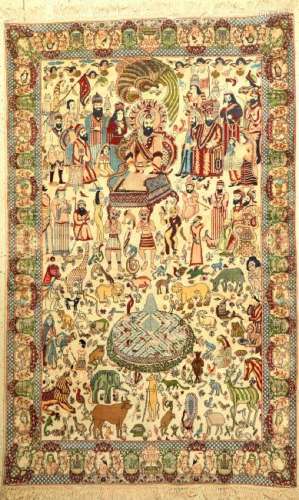 Kashmir 'Pictorial Rug' (King Solomo),