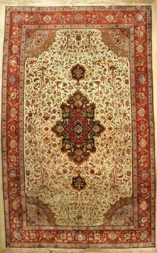 Large & Fine Chinese Tabriz 'Part-Silk' Carpet,