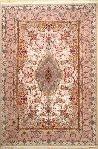 Fine 'Silk Ground' Isfahan Carpet,