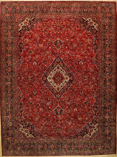 Fine Kurk Kashan Carpet,