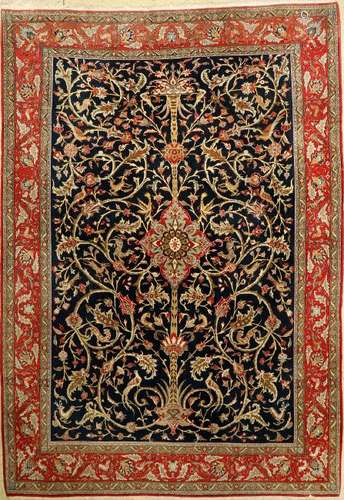 Fine & Rare Kurk Qum Carpet (Tree Of Life),