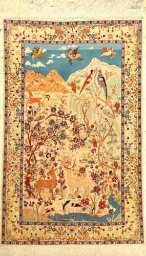Fine Isfahan 'Pictorial Rug',