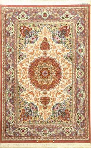 Fine Isfahan 'Eslime Nezeri Zakeri' Rug 'Signed' (Silk
