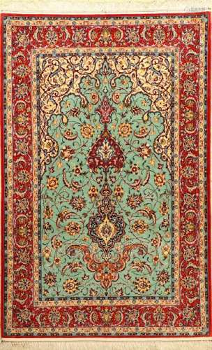 Fine Turquoise Isfahan Rug,